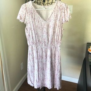 Red Floral V-Neck Dress